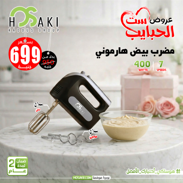 13-Recovered مضرب بيض هارموني – 400 وات | 4 أسلحة ستانلس